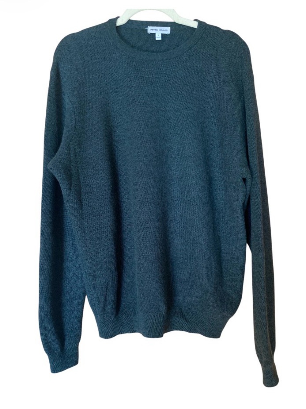 Peter Millar Autumn Crest Honeycomb Crewneck Sweater Nordic Pine" dark green L